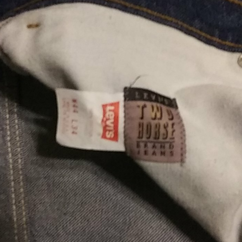 Vintage Levi's two horse patch jeans 44X34 USA made - Picture 8 of 12